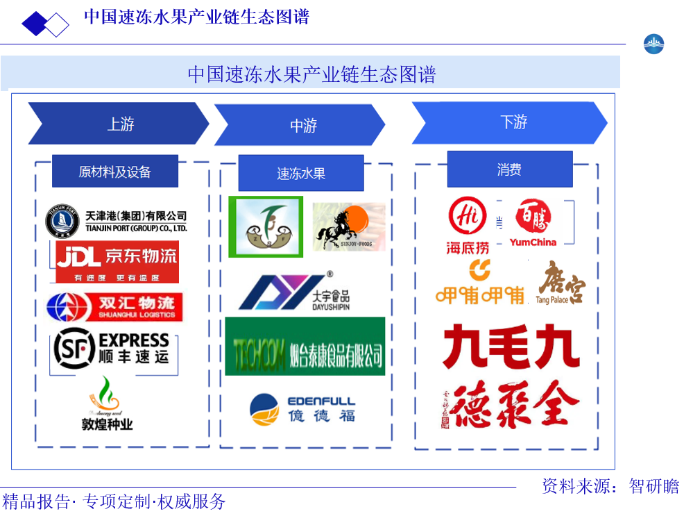 中国速冻水果产业链生态图谱图片