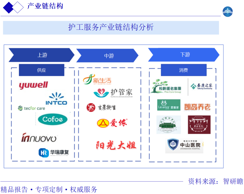 护工服务产业链结构分析图片