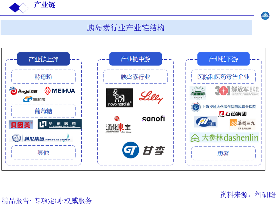 胰岛素行业产业链结构图片